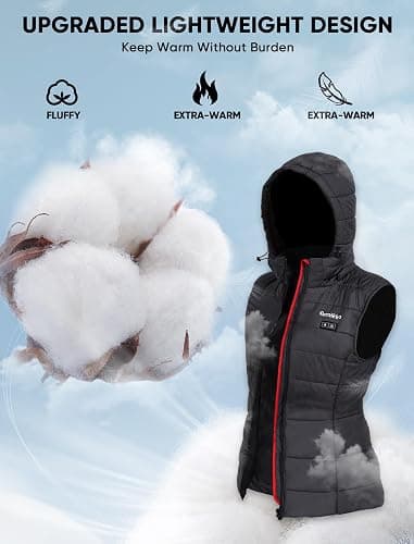 ORRNIKKO [2026 All-New] Heated Vest Women - Detachable Heated Hood, With 7.4V 16000mAh Battery Pack, Womens Heated Vest thumbnail 6