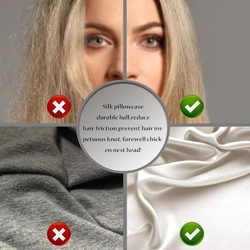 Mulberry Silk Pillowcase for Hair and Skin Standard Size 20"X 26" Pillow Case with Hidden Zipper Soft Breathable Smooth Cooling Silk Pillow Covers for Sleeping (Beige,Standard,1Pcs) thumbnail 5