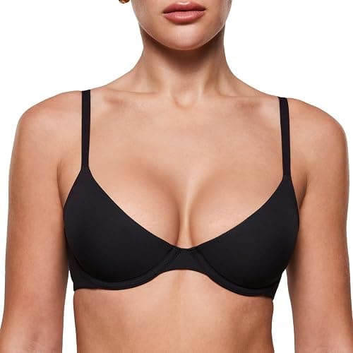 INLYRIC Women's Inbarely Plus Balconette Bra - Lightly Padded Underwire Sexy Tshirt Demi Bras Supportive - Image 1
