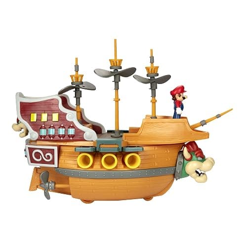 Super Mario Deluxe Bowser's Air Ship Playset with Mario Action Figure – Authentic in-Game Sounds & Spinning Propellers thumbnail 10