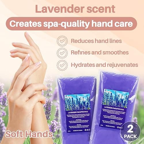 MAQIHAN Paraffin Wax for Hand and Feet - 2 Pack Lavender Scented Paraffin Wax Refills Hand Wax for Dry Skin, Hydration Nourish thumbnail 3