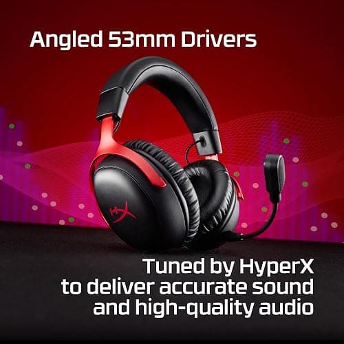 HyperX Cloud III S – Wireless Gaming Headset for Multi-Platform, 2.4GHz, Bluetooth, Battery Life up to 120 Hours 2.4GHz / 200 Hours Bluetooth, 53mm Angled Drivers, Detachable Mic – Black thumbnail 4