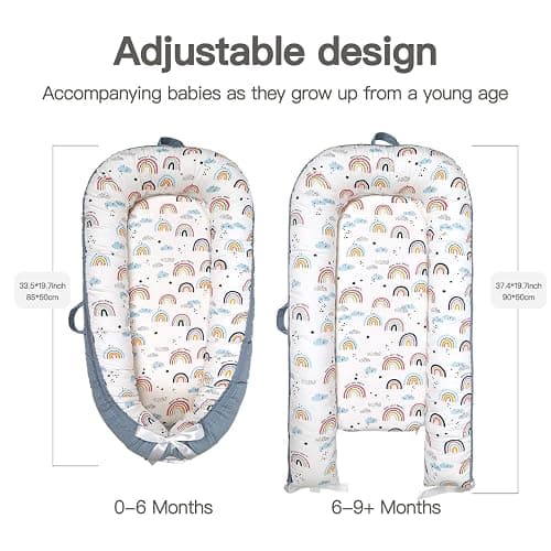 Bubbyhuts Infant Support Cushion-Breathable and Soft Organic 100% Cotton, Portable Tummy Time Mat with Removable Support Cushionr Cover, Floor Baby Support Cushion for Newborn - Animal thumbnail 2