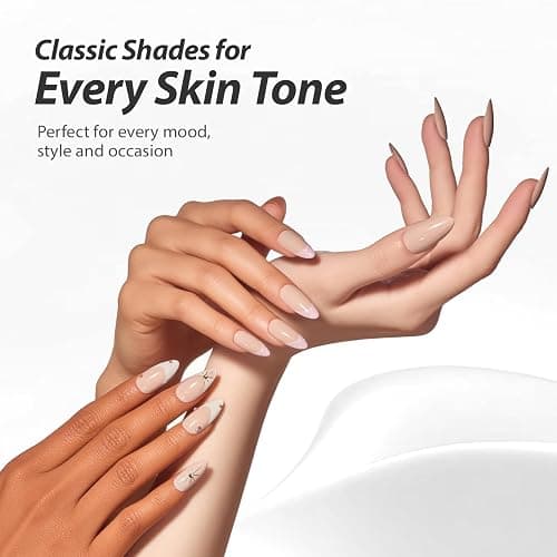 Makartt Ultra-Pigmented Gel Nail Polish Nude 15ml, One N'Done Nude Gel Polish One-Coat High-Gloss Ceramic Shine, Salon-Grade UV Nail Art Manicure DIY Salon Home - Barely There thumbnail 8