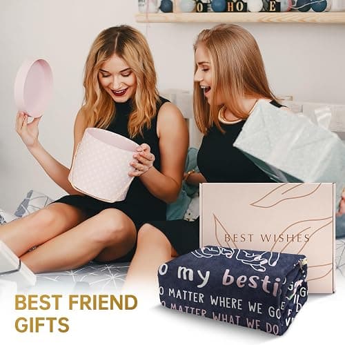GiltGlimmer Friendship Gifts for Women Christmas, Best Friend Birthday Gifts for Women, Best Friend Blanket Gift, to My Bestie Throw Blanket for Mothers Day 60" x 50" thumbnail 2