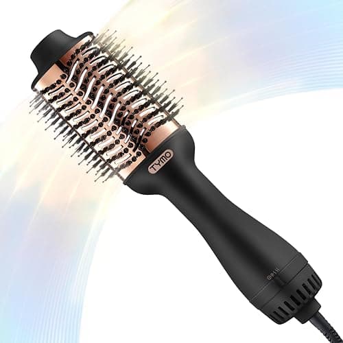 TYMO Hair Dryer Brush Blow Dryer Brush in One, 4 in 1 Ionic Hairdryer and Styler Volumizer with Oval Titanium Barrel, Hot Air Straightener for Smooth Frizz-Free Blowout, Gold - Image 1