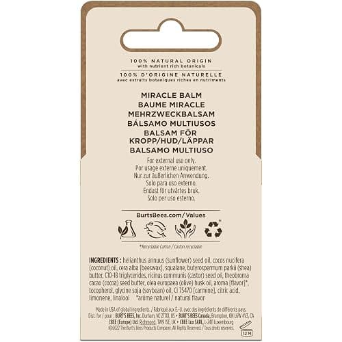 Burt’s Bees Miracle Balm, 100% Natural Origin, Naturally Sheer, 0.6 Ounces, Pack May Vary thumbnail 8