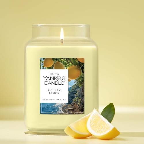 Yankee Candle Sicilian Lemon Scented Candle, 22oz Large Jar with up to 150 Hour Burn Time, Giftable thumbnail 4