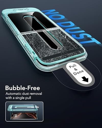 ESR 3 Pack for iPhone 16 Pro Max Screen Protector, [9H Hardness] [Military Grade Shatterproof] Tempered Glass Film with Flawless Fit Tray, HD Clear, Scratch Resistant thumbnail 4
