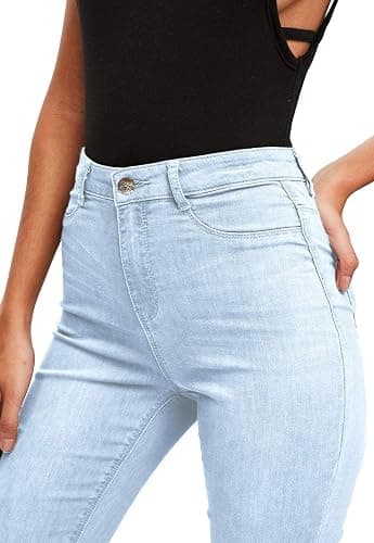 Hybrid & Company Women’s Classic Denim Mid Rise Skinny Jeans Super Stretch Pants thumbnail 4