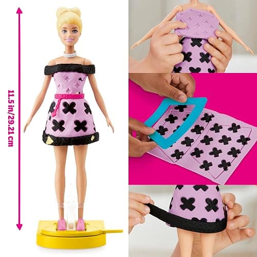 Play-Doh Barbie Designer Fashion Show Set, Make Doll Clothes with 21 Fashion Accessories & Modeling Compound, Kids Arts & Crafts for Girls & Boys 5+ thumbnail 3