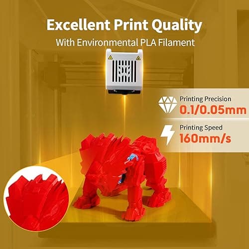 AOSEED X-Maker 3D Printer for Kids and Beginners, Fully Assembled High-Speed 3D Printer with 8 PLA Filament Set, Leveling-Free Bed, Wi-Fi Printing, Resume Printing, Silent, High Precision, with App thumbnail 7