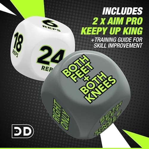 2pc Football Keepy up training Dice Equipment for Kids makes practice fun with exciting games indoors or outdoors toys age 8–12 perfect football gifts and unique birthday presents for boys and girls thumbnail 2
