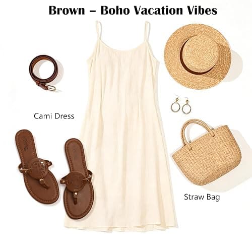 katliu Women's Flat Sandals Flip Flop Sandals Comfortable Dressy Thong Sandals thumbnail 6