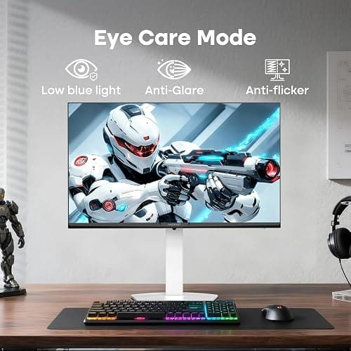 Amzfast 24 Inch Gaming Monitor 180Hz QHD 2k 2560 ×1440p Monitor, 1ms Adaptive Sync, 96% DCI-P3, Built-in Speakers, Height Adjustable, VESA Mount, IPS Monitor with HDMI 2.0 x 2 & DP 1.4 x 2, AMZG24F6Q thumbnail 8
