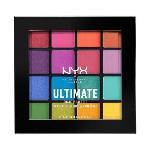 NYX PROFESSIONAL MAKEUP, Ultimate Shadow Palette, 16-shade Eyeshadow Palette, Vegan Formula - Brights - Image 1