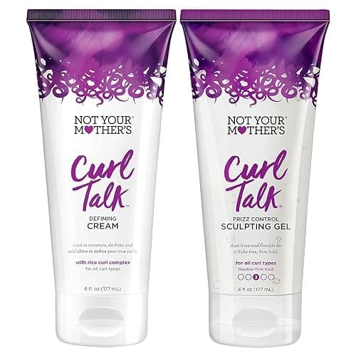 Not Your Mother's Curl Talk Frizz Control Sculpting Gel & Defining Cream (2-Pack) - 6 fl oz Each - Tames Hair Frizz & Maximizes Definition - For All Curly Hair Types - Image 1