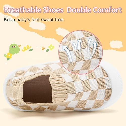 VIFUUR Baby Shoes Girls Boys Toddler Sneakers Non-Slip First Walkers Shoes for Babies 6 9 12 18 24 Months thumbnail 4
