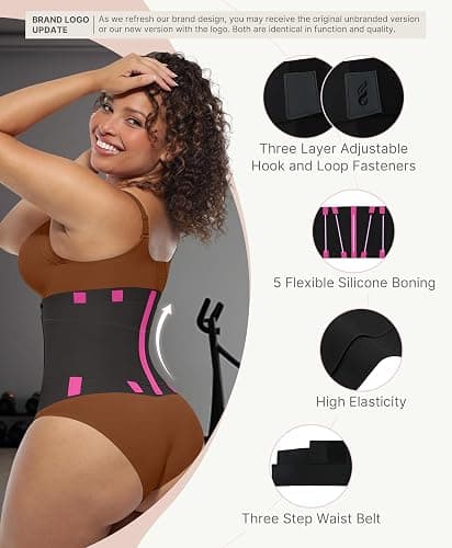 FeelinGirl Waist Trainer Belt Waist Cincher Trimmer Ab Belt Tummy Control Body Shaper with Triple Wrap Women and Men thumbnail 2