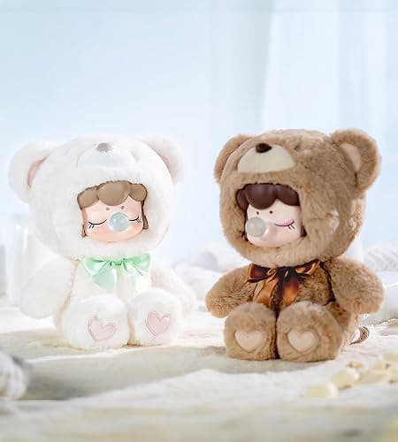ROBOTIME Plush Doll Blind Box Figure,7 Inches Cute Anime Plush Doll Mystery Box Popular Collectible Toy Creative Kits for Birthday Gifts/Christmas Holiday Chocolate Colorful Plush Bear (1 pcs) thumbnail 7