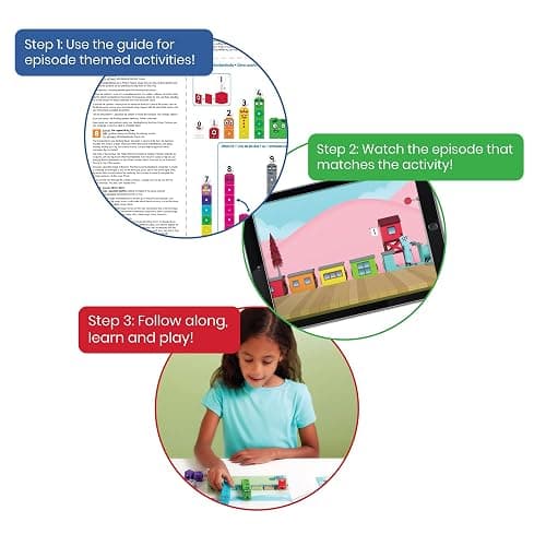 hand2mind MathLink Cubes Numberblocks 1-10 Activity Set, 30 Preschool Learning Activities, Counting Blocks, Linking Cubes, Educational Toys for Kids, Number Games, Math Manipulatives Kindergarten thumbnail 4