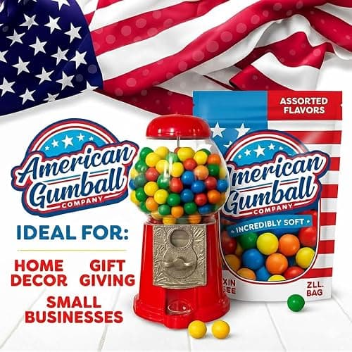 American Gumball Company Refill Gumballs 2 Pound Bag - .59 inch Small Gumballs for 1/2" Gumball Machine, Assorted Flavors thumbnail 4