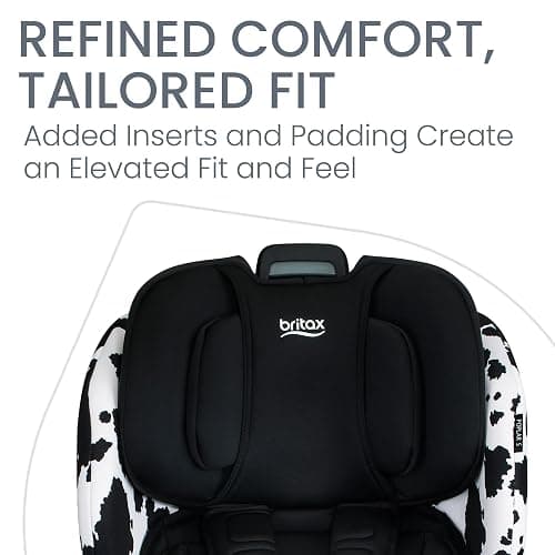 Britax Poplar S Convertible Car Seat, 2-in-1 Car Seat Extended Rear Facing, 17” Slim Car Seat Design with Fast & Easy ClickTight Installation, Anti-Rebound Bar & SafeWash Fabrics — Cowmooflage thumbnail 8