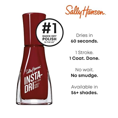 Sally Hansen Insta-Dri, Cinna-Snap, Quick Dry, Long Lasting, Opaque, Shiny Red Nail Polish thumbnail 4