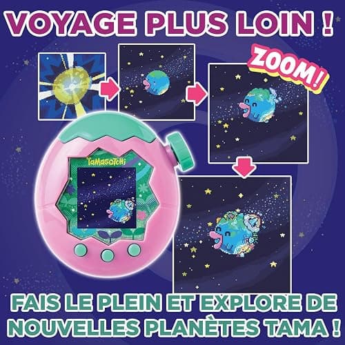 Bandai - Tamagotchi Paradise Ciel - Animal Virtuel à élever - Tamagotchi avec molette de Zoom - Jouet Interactif en français - Modèle Ciel Violet et Rose - Jouet Enfant 6 Ans et + - 43423 thumbnail 7