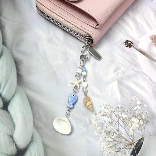 Nalefow 2PCS Cute Phone Charms Aesthetic Y2k Pink Guitar Strawberry Star Phone Straps Key Chains for Keys Bags Camera thumbnail 4