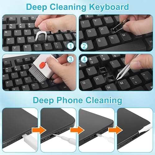 ARVOK Phone and Laptop Cleaning Kit, 32 in 1 Computer Laptop Cleaner Kit, Multi-Function Electronic Cleaner Kit for Earbuds, Cellphones, Keyboard, Screens, Camera Lens, Chargers, Electronics Devices thumbnail 6
