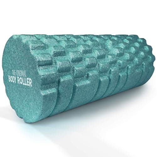 The Original Body Roller - High Density Foam Roller Massager for Deep Tissue Massage of The Back and Leg Muscles - Self Myofascial Release of Painful Trigger Point Muscle Adhesions - 13" Turquoise - Image 1
