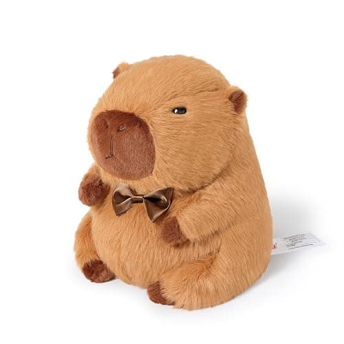 Ditucu Original Capybara Microwavable Weighted Stuffed Animal 2 Lbs Heated Capibara Plush for Warmth Comfort Period Cramps Pain Plushies Toys Gifts for Kids Dark Brown 9 inch - Image 1