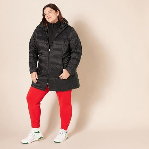 Amazon Essentials womens Lightweight Water-Resistant Packable Hooded Puffer Coat (Available in Plus Size) thumbnail 8