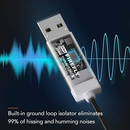TUNAI Firefly LDAC Bluetooth Receiver: High Resolution Wireless Audio Bluetooth 5.0 Adapter with Audiophile USB DAC 3.5mm AUX for Car/Home Stereo Hi Res Music Streaming; Auto On, No Charging Needed thumbnail 6