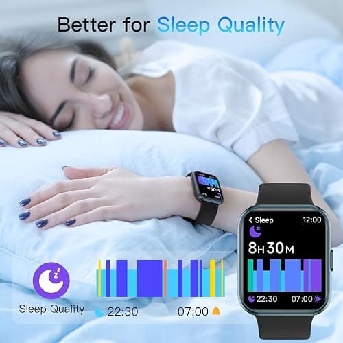 Smart Watch for Men Women (Answer/Make Call), Alexa Built-in, 1.8" Touch Screen Fitness Watch with SpO2 Heart Rate Sleep Monitor, 100 Sport, IP68 Waterproof Step Counter Smartwatch for iPhone Android thumbnail 5