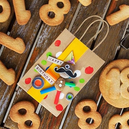 BagDream Gift Bags 100Pcs 5.25x3x8 Small Kraft Paper Gift Bags with Handles Bulk, Brown Paper Sacks for Small Business, Retail, Merchandise, Wedding Birthday Party Favor thumbnail 2