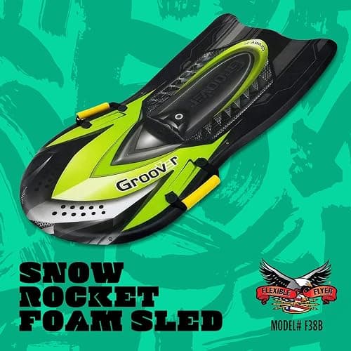 Flexible Flyer Snow Rocket Premium Foam Sled for Kids and Adults - 42" Snow Sled, 1 or 2 Person Winter Toboggan Slider with Handles, Extremely Lightweight, For Ages 5 & Up thumbnail 2