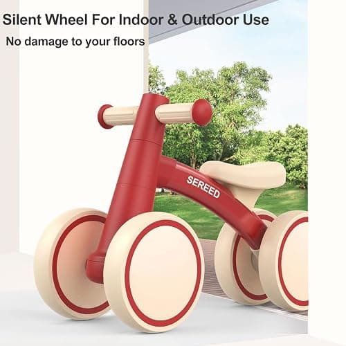 SEREED Baby Balance Bike for 1 Year Old Boys Girls 12-24 Month Toddler Balance Bike, 4 Wheels Toddler First Bike, First Birthday Gifts thumbnail 5