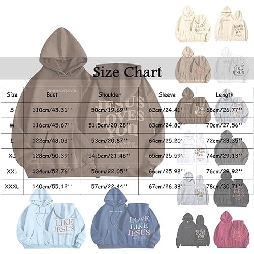 Jesus Loves You Hoodie Christian Hoodies for Women Jesus Pullover Tops Comfy Casual Streetwear Clothes with Pocket - B - Pink - X-Large thumbnail 3