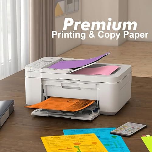 Colored Copy&Print Paper 8.5X11 Inches,180 Sheets 9 Colors Rainbow A4 Printer Paper 20 lb/90GSM Colored Origami Paper for Cutting DIY Art Craft thumbnail 6