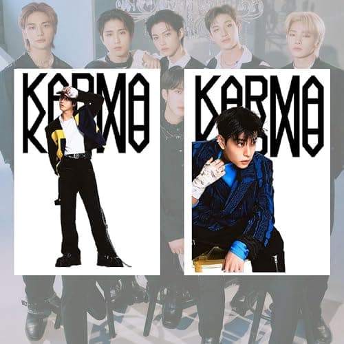 STRAY-KIDS Posters,9PCS STRAY-KIDS Poster Wall Painting Postable Photos for Birthday Party Home Decoration(Black) thumbnail 2