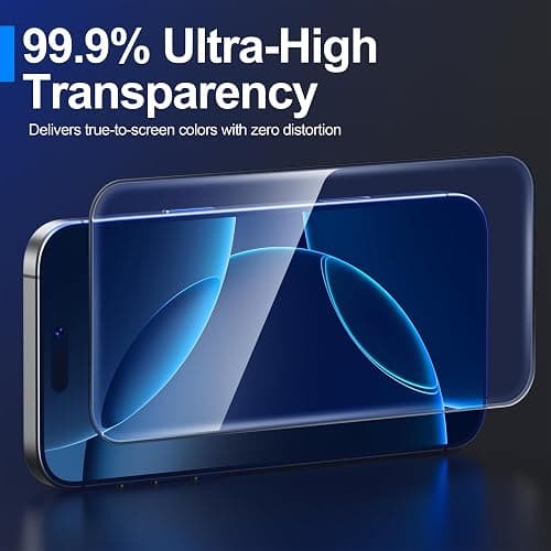 Ailun 3 Pack Screen Protector for iPhone 16 Pro [6.3 inch] + 3 Pack Camera Lens Protector with Installation Frame,Case Friendly Tempered Glass Film,[9H Hardness][Not for iPhone 16e/16/16 Plus/Pro Max] thumbnail 3