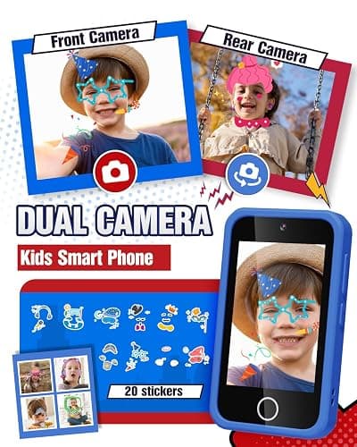 Kids Smart Phone, Spider Toys Phone for Boys 3 4 5 6 7 8 Years Old, Dual Camera, 3.5'' Touchscreen Kid Phones, Educational Toy for Toddler Kids Christmas Birthday Gifts, ABC Learning, Habit Tracker thumbnail 4