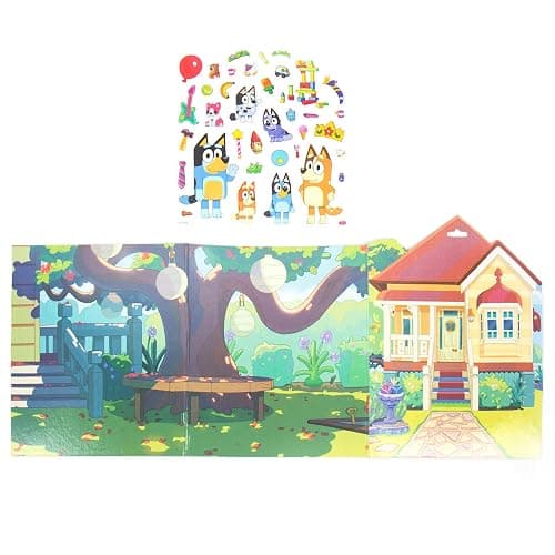 Horizon Group USA Bluey Sticker Playset, 2 Sticker Play Scenes, 35+ Reusable Puffy Bluey Repositionable Stickers for Kids, Perfect for Travel, Screen-Free Fun thumbnail 5