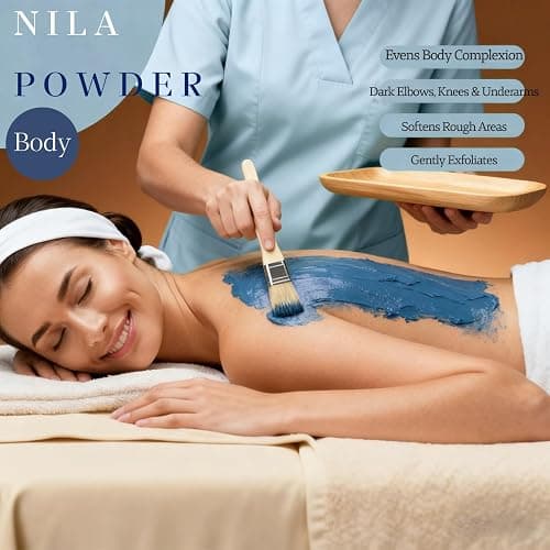Moroccan Nila Blue Powder Mask,Natural Nila Blue Pow/der Face & Body&Hair Care for Hydrating & Soothing,Indigo Powder for Hair Care,Brightening & Soothing,Exfoliates for Glowing, Even-Toned Skin thumbnail 4