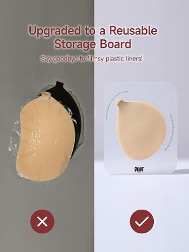 PUFF BODY Invisible Strapless Sticky Bra Push up for Women, Adhesive Bra for Backless Dress, Cleavage Lift Nipple Covers thumbnail 6
