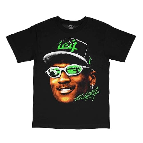 Micha3l 7 Rings Face Streetwear Vintage Style T-Shirt Black - Image 1