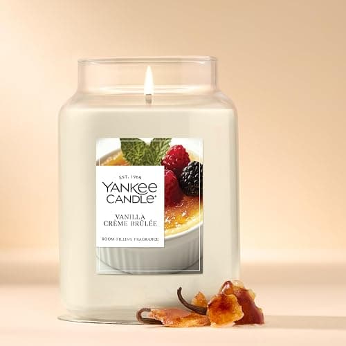 Yankee Candle Vanilla Crème Brûlée, Holiday Scented Candle, 22oz Large Jar with up to 150 Hour Burn Time, Giftable thumbnail 5