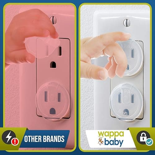 Clear Outlet Covers (50 Pack) Value Pack – Baby Safety Outlet Plug Covers – Durable & Steady – Child Proof Your Outlets Easily thumbnail 9